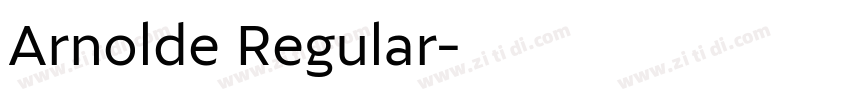 Arnolde Regular字体转换